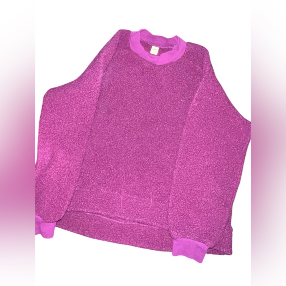 Old Navy maroon fleece-like crew neck size medium